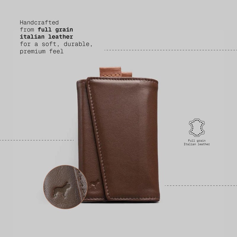 The Frenchie Co. - Speed Wallet - Front Pocket Minimalist Wallet - Ultra Slim RFID-blocking Card Holder with Quick Access Pull Tab - Full-Grain Italian Leather, Holds up to 8 Cards - Image 3